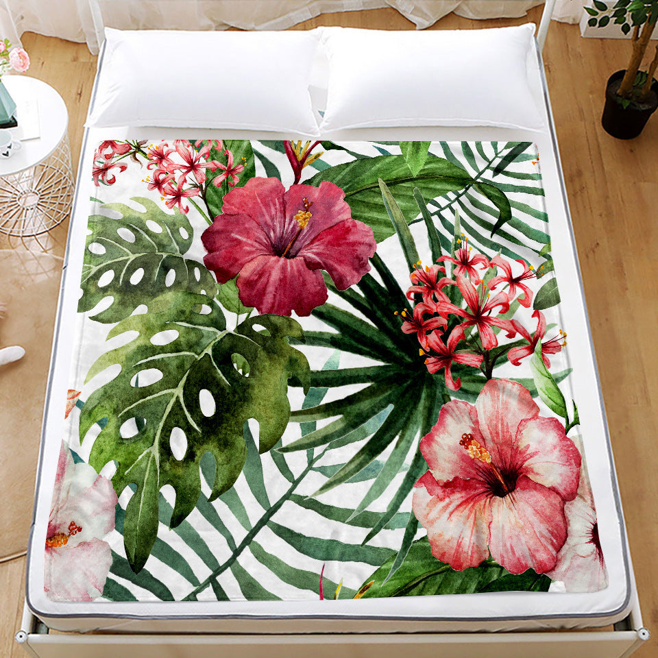 Custom Fleece Blanket with Digital Print for Wholesale