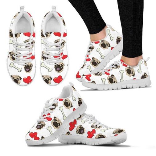 Custom Dog Print Casual Running Shoes