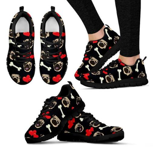 Custom Dog Print Casual Running Shoes