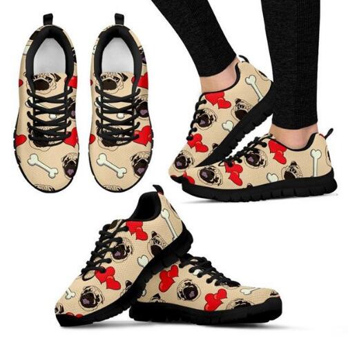 Custom Dog Print Casual Running Shoes