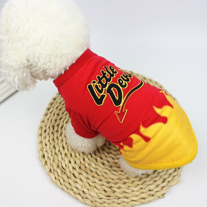 Cartoon Print T-Shirt for Teddy Pet Clothing