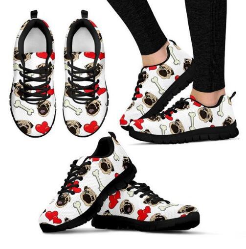 Custom Dog Print Casual Running Shoes