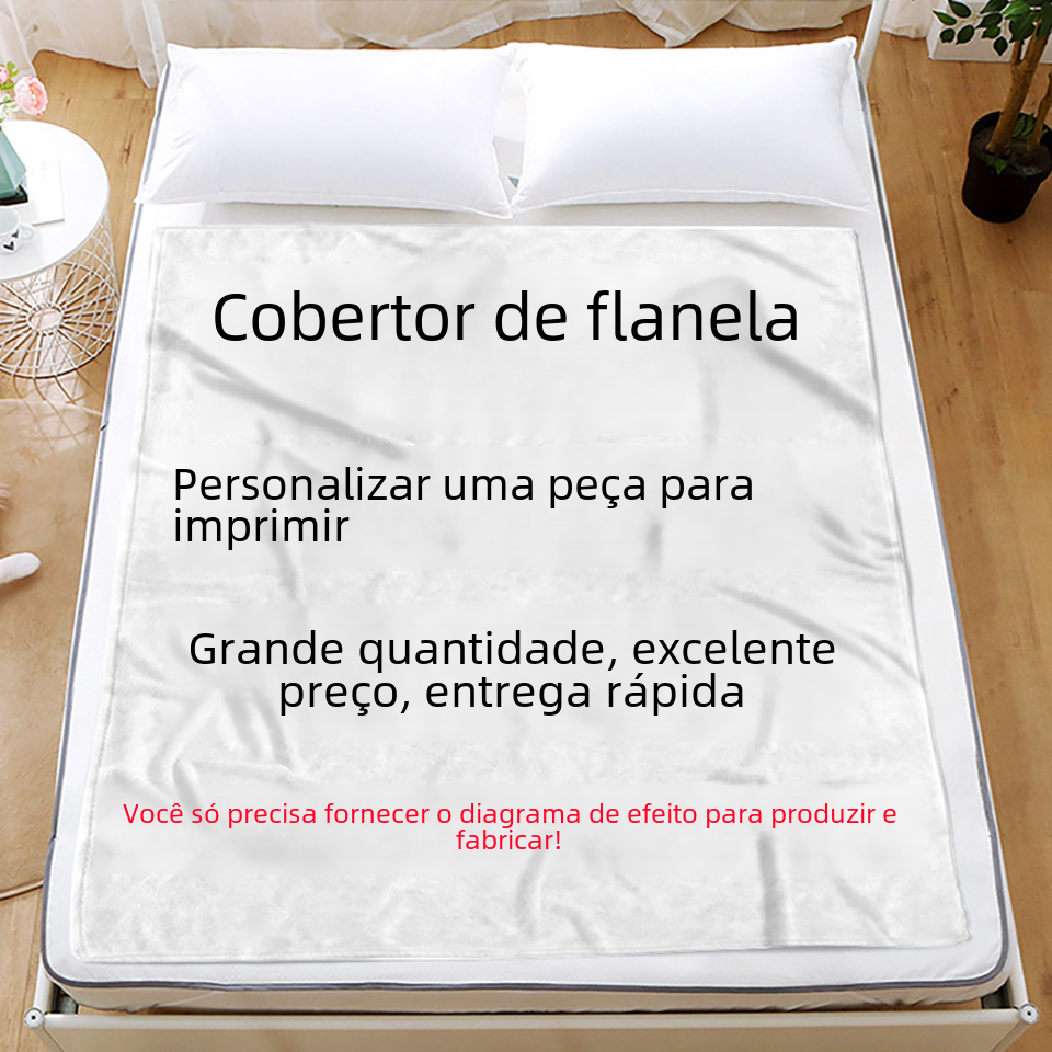 Custom Fleece Blanket with Digital Print for Wholesale