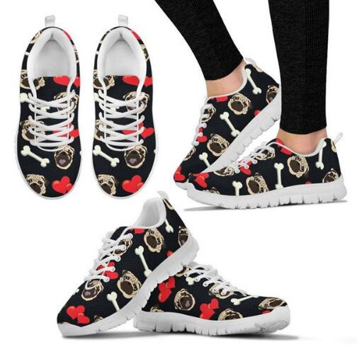Custom Dog Print Casual Running Shoes
