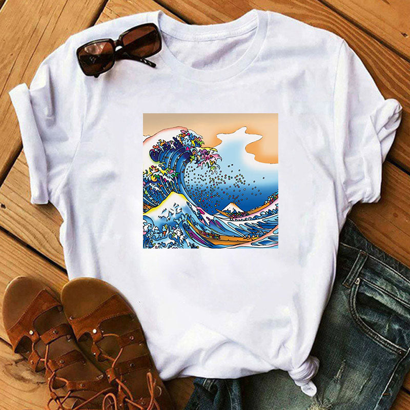 Custom Cotton Round Neck T-Shirt with Logo Print