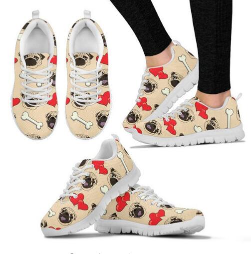 Custom Dog Print Casual Running Shoes