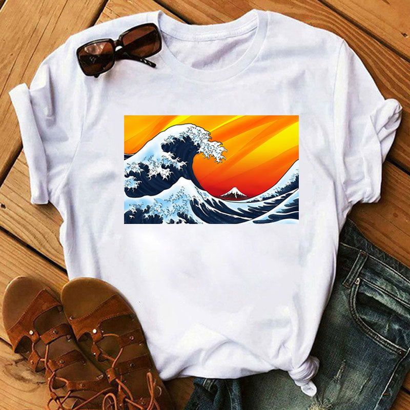 Custom Cotton Round Neck T-Shirt with Logo Print