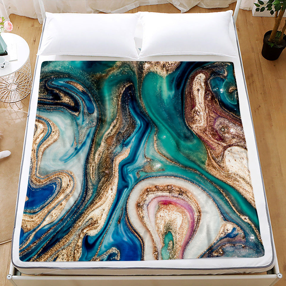 Custom Fleece Blanket with Digital Print for Wholesale