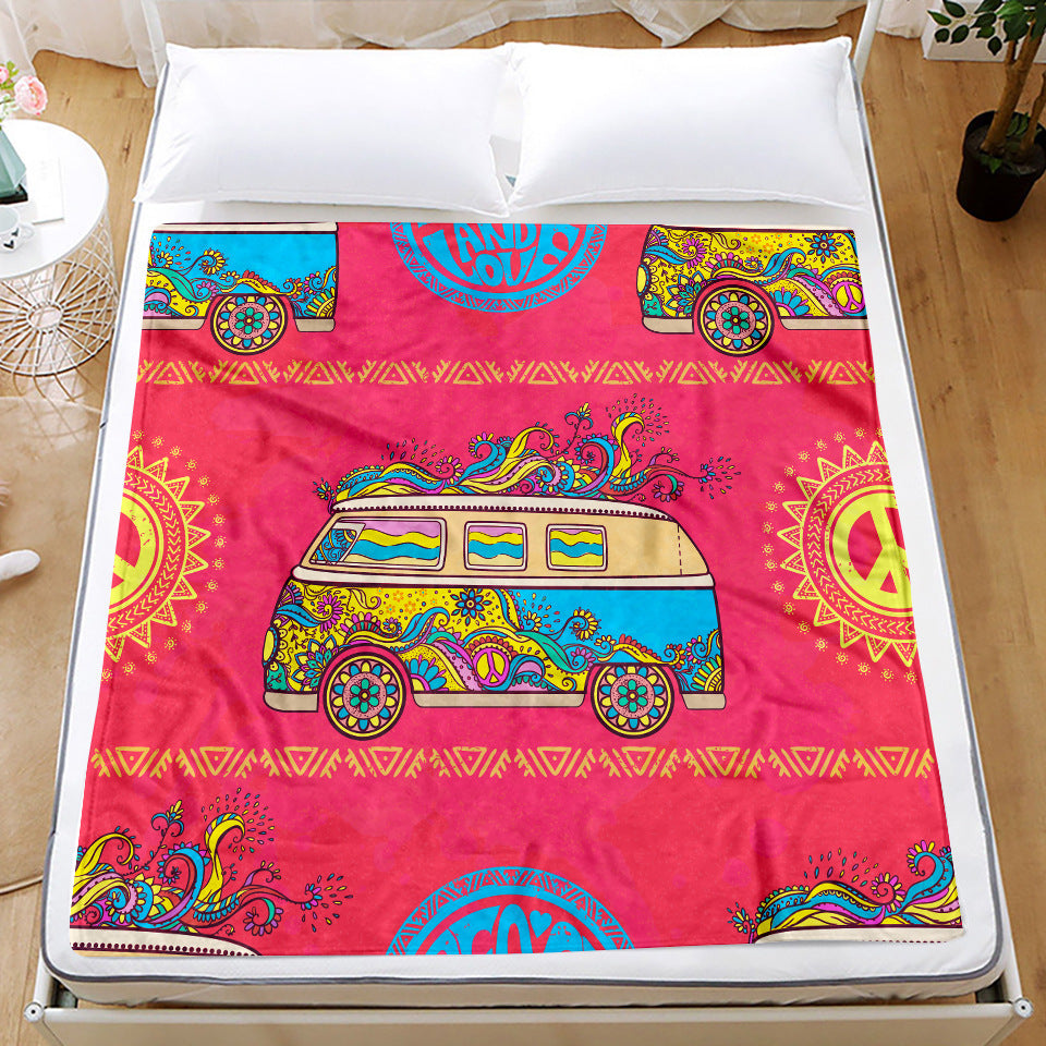 Custom Fleece Blanket with Digital Print for Wholesale