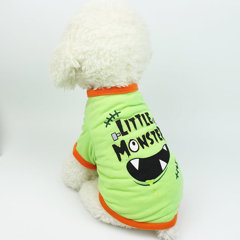 Cartoon Print T-Shirt for Teddy Pet Clothing
